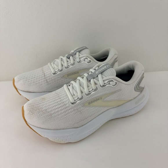 Brooks Shoes - Brooks Glycerin 21 Women's Running Shoes White Gum Size US 8.5 Medium B